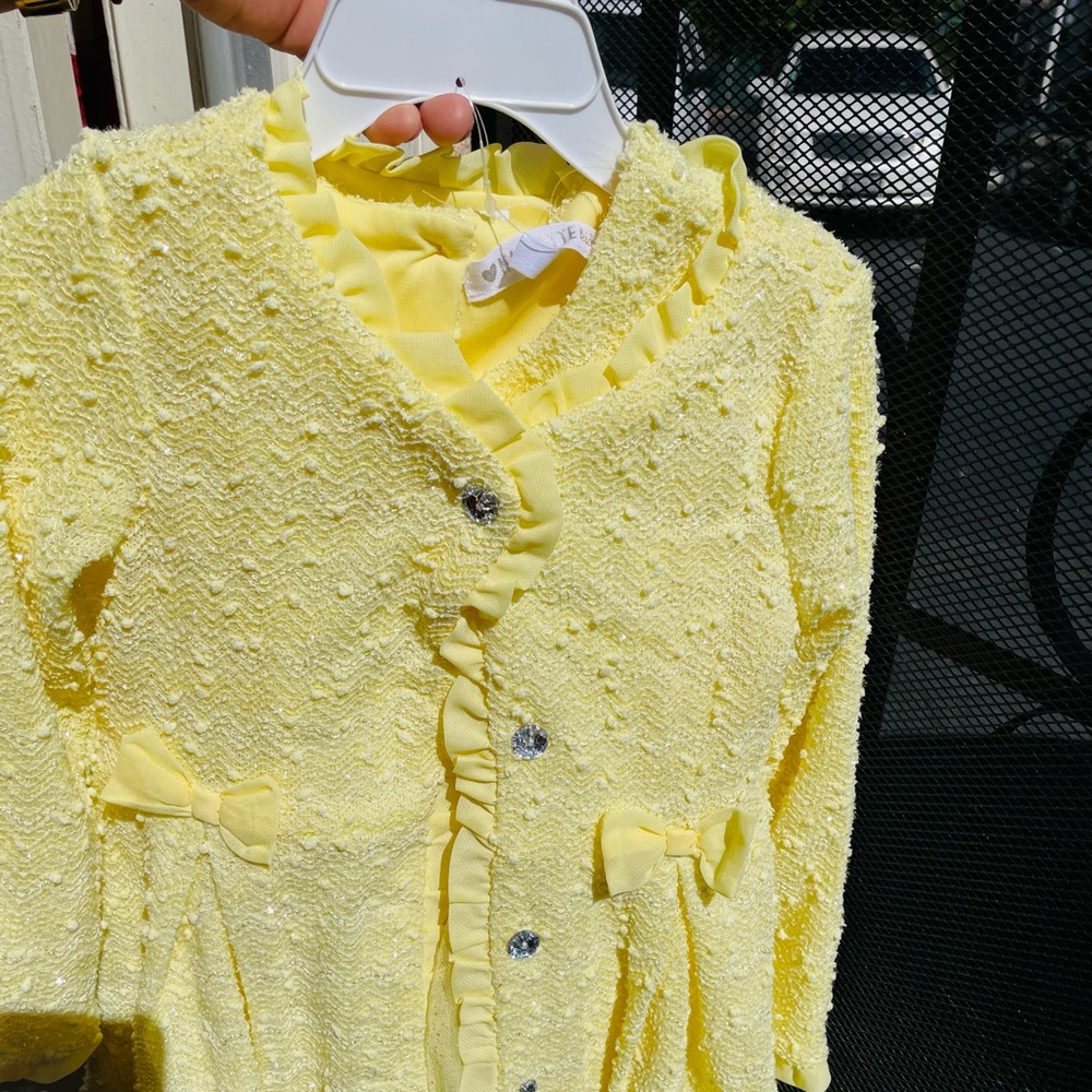 Nannette Baby 2-Piece Glitter Dress and Coat Set - Picture 3 of 5